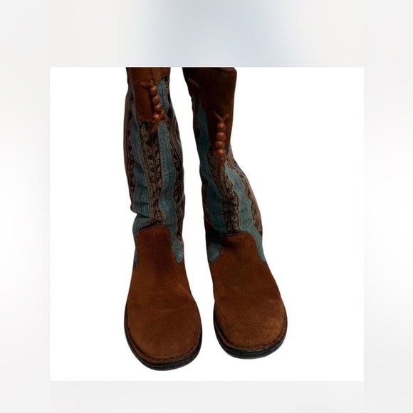 Minnetonka Boho Festival Boots Size 7 | Suede & Southwest Tribal Print - Picture 5 of 8